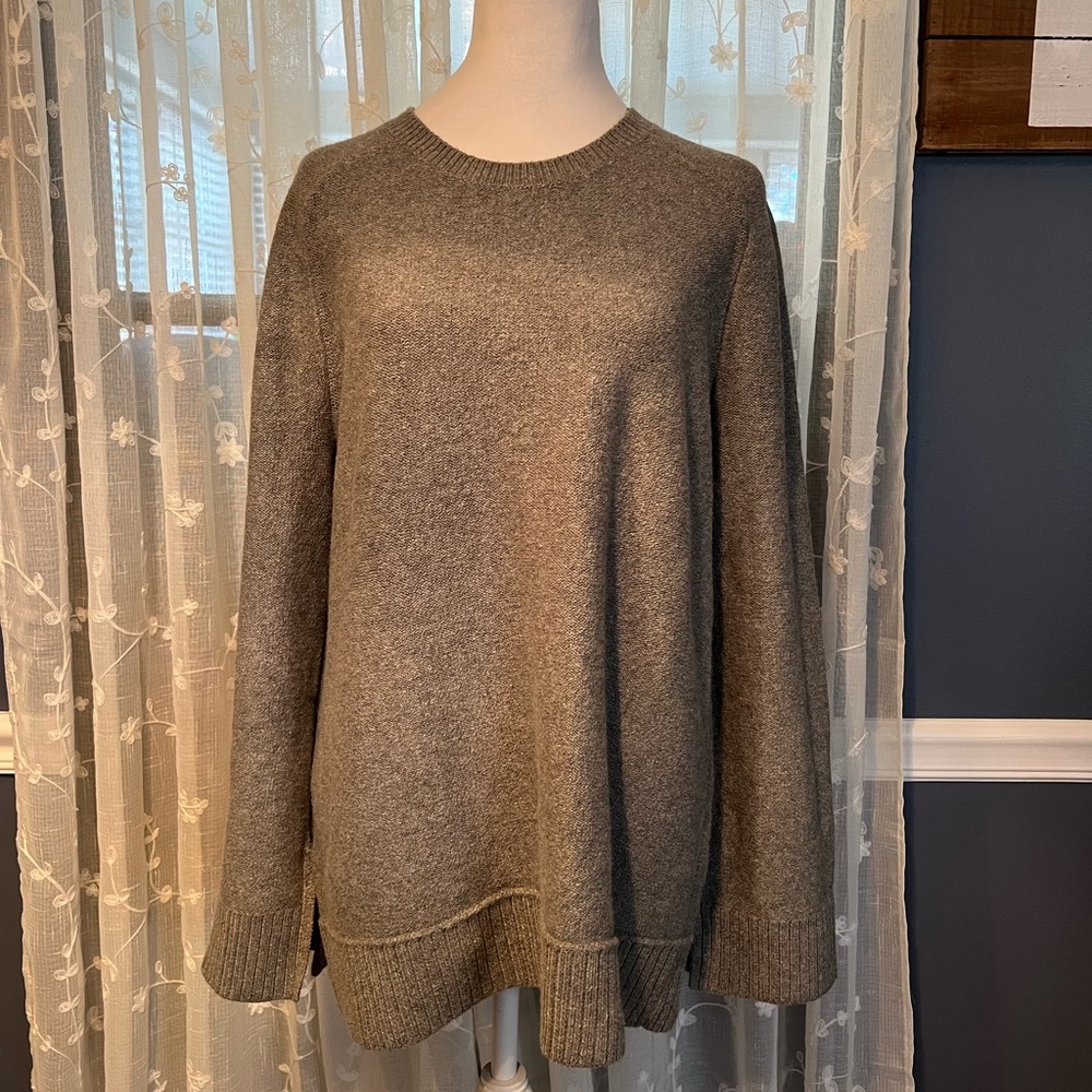Lou & Grey Oversized Sweater with Slit Sleeves